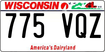 WI license plate 775VQZ