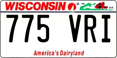 WI license plate 775VRI