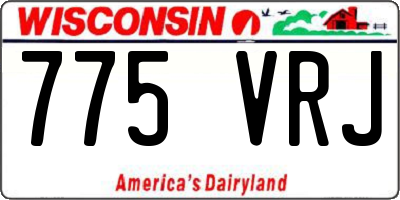 WI license plate 775VRJ