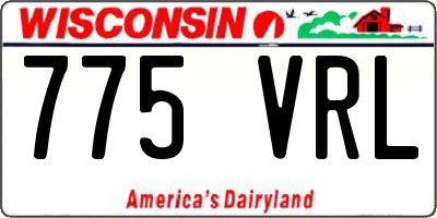 WI license plate 775VRL