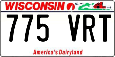 WI license plate 775VRT