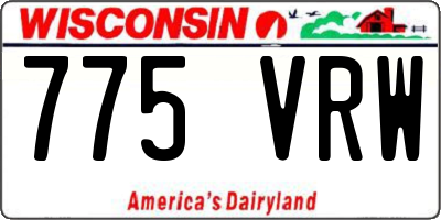 WI license plate 775VRW
