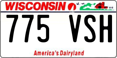 WI license plate 775VSH