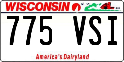 WI license plate 775VSI