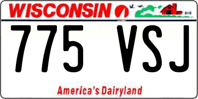 WI license plate 775VSJ