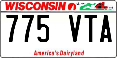 WI license plate 775VTA