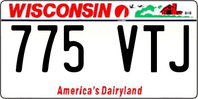 WI license plate 775VTJ