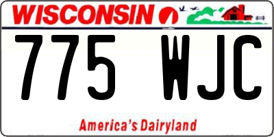 WI license plate 775WJC