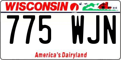 WI license plate 775WJN
