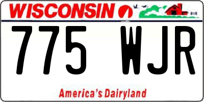 WI license plate 775WJR