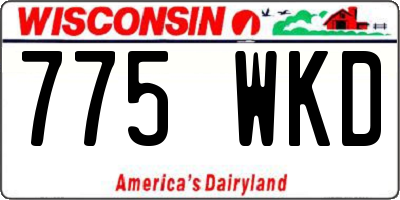 WI license plate 775WKD