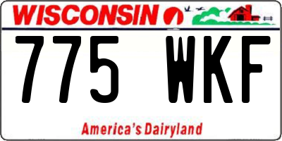 WI license plate 775WKF