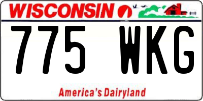 WI license plate 775WKG