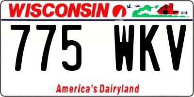 WI license plate 775WKV