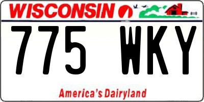 WI license plate 775WKY