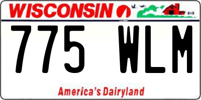 WI license plate 775WLM