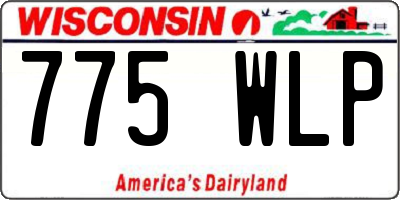 WI license plate 775WLP