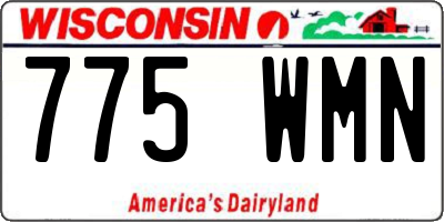 WI license plate 775WMN
