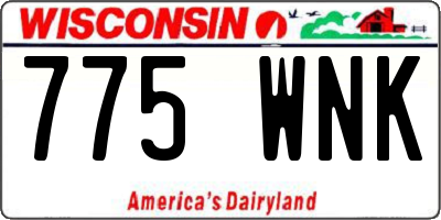 WI license plate 775WNK