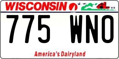 WI license plate 775WNO