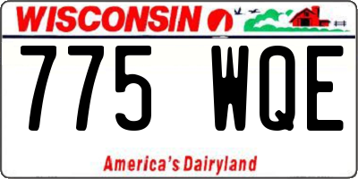 WI license plate 775WQE