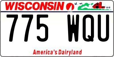 WI license plate 775WQU
