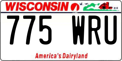 WI license plate 775WRU