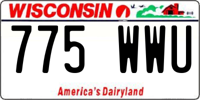 WI license plate 775WWU