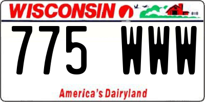 WI license plate 775WWW