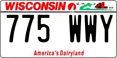 WI license plate 775WWY