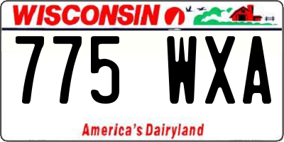 WI license plate 775WXA