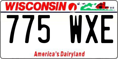 WI license plate 775WXE