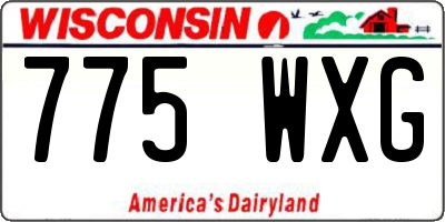 WI license plate 775WXG