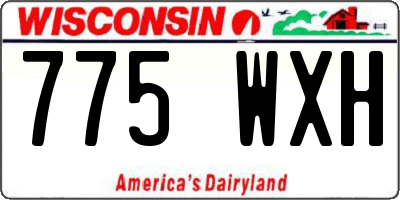 WI license plate 775WXH