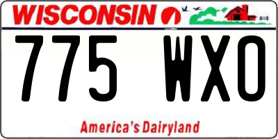 WI license plate 775WXO