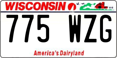 WI license plate 775WZG