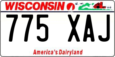 WI license plate 775XAJ