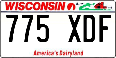 WI license plate 775XDF
