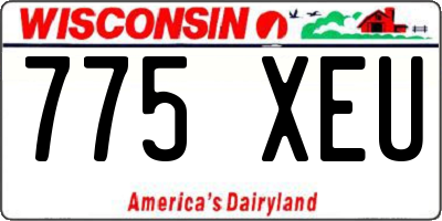 WI license plate 775XEU