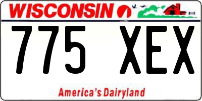 WI license plate 775XEX