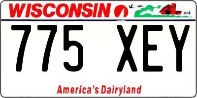 WI license plate 775XEY