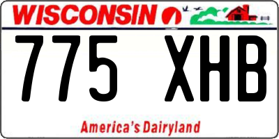 WI license plate 775XHB