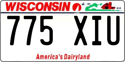 WI license plate 775XIU