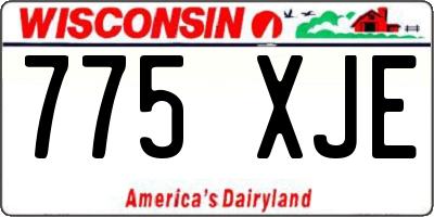 WI license plate 775XJE