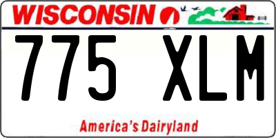 WI license plate 775XLM