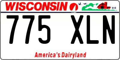 WI license plate 775XLN