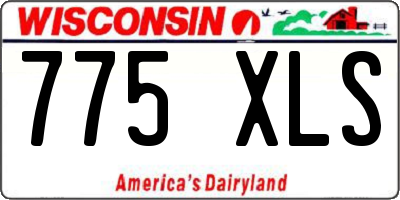 WI license plate 775XLS