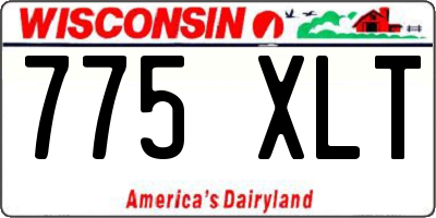 WI license plate 775XLT