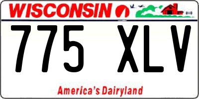 WI license plate 775XLV