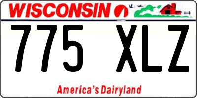 WI license plate 775XLZ